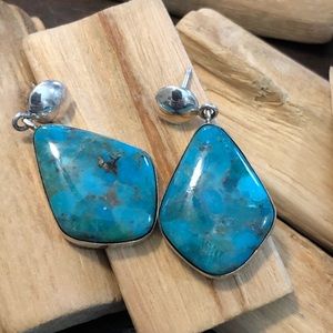 Jay King DTR Sterling 925 Turquoise Earrings. Measure 1.5” long vintage